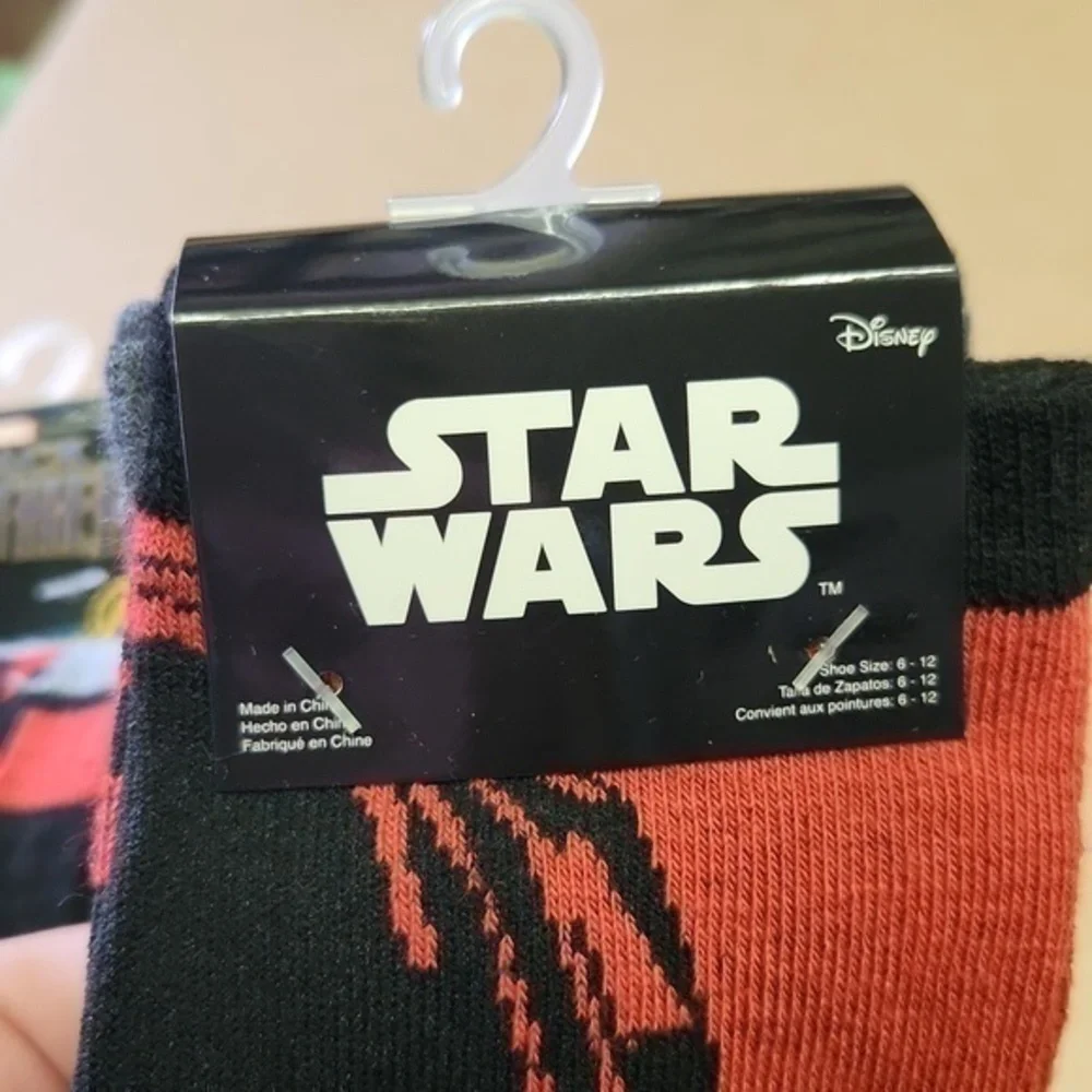 Disney Darth Vader Star Wars & Marvel‎ Black Panther 2 pk Socks 4 Pair Total NWT